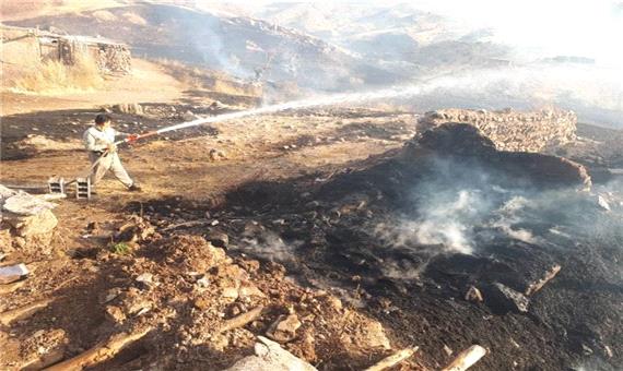 آتش سوزی پوشش گیاهی علفی در منطقه حفاظت شده آق داغ خلخال بخش خورش رستم مهار شد